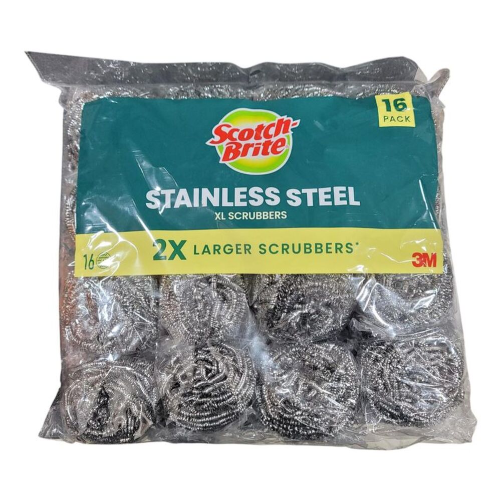 Scotch-Brite Stainless Steel Extra Large Scrubbers,16 ct.